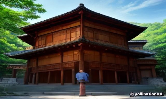日本赏樱旅行攻略视频封面，旅行博主在京都清水寺石板路旁拍摄樱花，背包装备齐全，春日旅行氛围浓厚